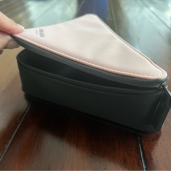 Prada Beauty Pink and Black Triangle Pouch - Picture 9 of 13